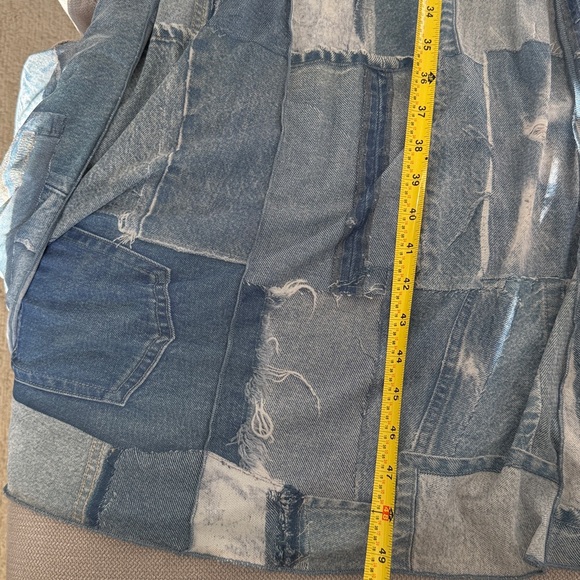 Zara Denim Print Long Sleeve Dress Size S - Picture 14 of 16